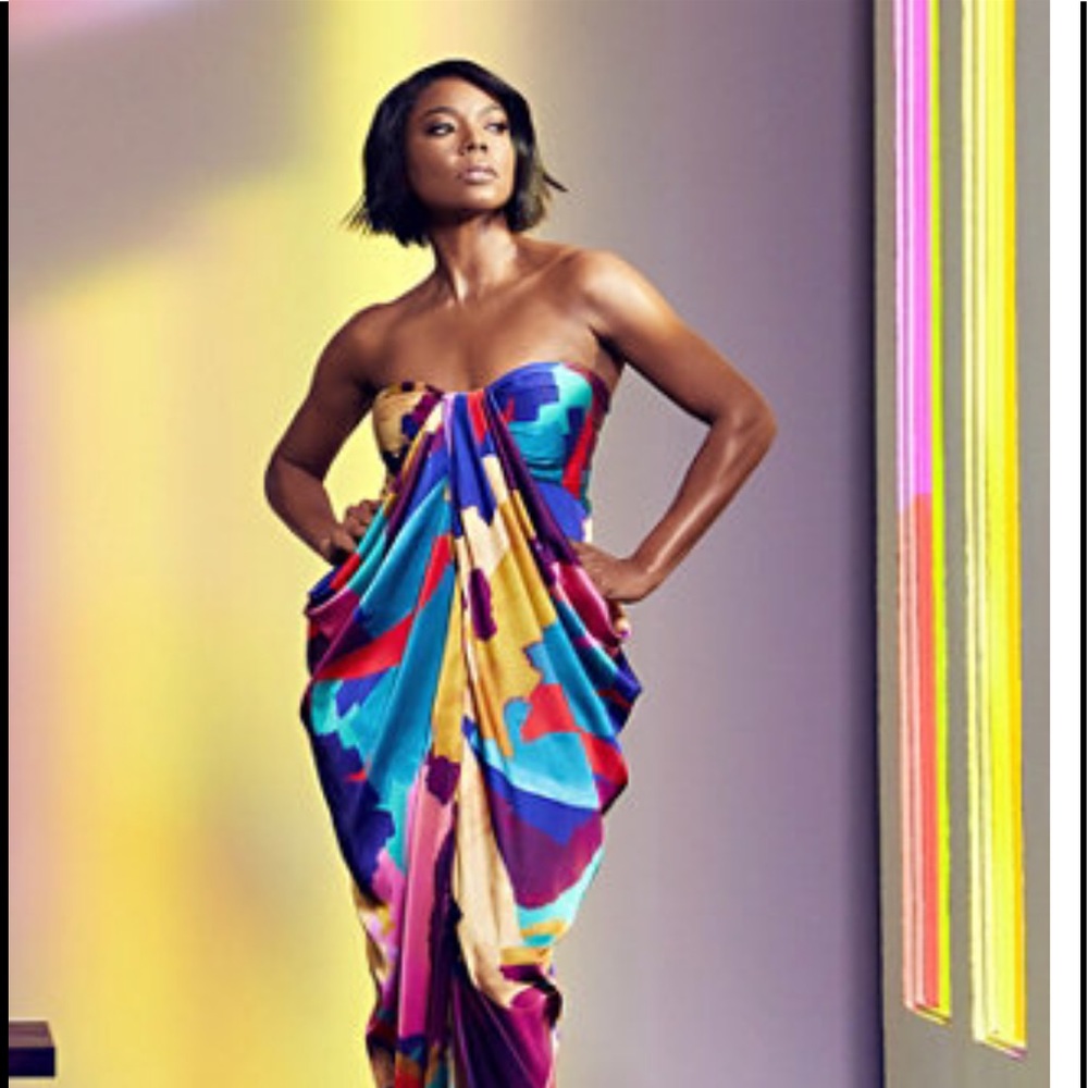 Gabriel’s Union multi color dress